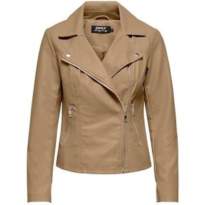 ONLY Onlnewmelisa kunstleren biker Cc OTW leren jas voor dames, Tigers Eye, L