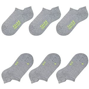 FALKE Uniseks-kind Korte sokken Cool Kick Sneaker 3-Pack K SN Ademend Sneldrogend Kort eenkleurig 3 paar, Grijs (Light Grey 3400), 31-34