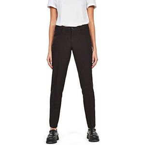 G-STAR RAW Dames D-STAQ Mid Waist Skinny Enkel Chino Broek, Veelkleurig (Dk Zwart D06610-9285-6484), 24W / 30L