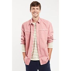 Armor Lux Overhemd met lange mouwen, eenvoudige kraag, hemd, modern roze, 3XL heren, Modern Roze, 3XL