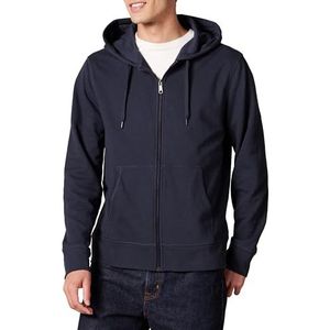 Amazon Essentials Heren lichtgewicht French Terry Full-Zip Hooded Sweatshirt, Dark Navy, Large
