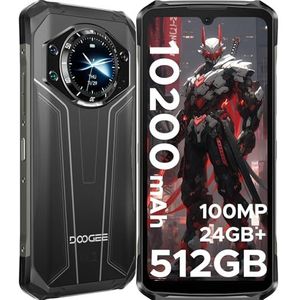 DOOGEE S119 Téléphone Portable Incassable 【2025】 Écran Arrière 1,32'', 24GB+512GB/TF2TB, 10200mAh 33W, 6,72’’ FHD+ IPS, Caméra 100MP, Octa Core Android 14 Smartphone Incassable, /NFC/Face ID/3 Cartes