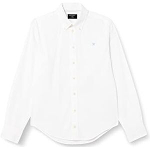 Hackett London Gewassen Oxford Shirt voor jongens, Kleur: wit, 5 jaar