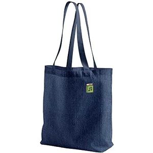 Green Fish Denim-draagtas, bedrukt, boodschappentas, machinewasbaar, opvouwbaar, jeanshandtas met handgrepen, 40 x 55 cm, multicolor, Eén maat, modern