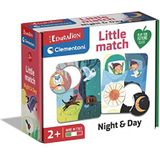 Clementoni - Educatieve Little Match Day and Night 12 mini-puzzels, educatief spel 2 jaar, voor kinderen, 100% gerecyclede materialen, gemaakt in Italië, 16716, meerkleurig, medium