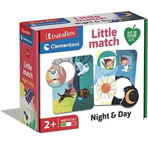 Clementoni - Educatieve Little Match Day and Night 12 mini-puzzels, educatief spel 2 jaar, voor kinderen, 100% gerecyclede materialen, gemaakt in Italië, 16716, meerkleurig, medium