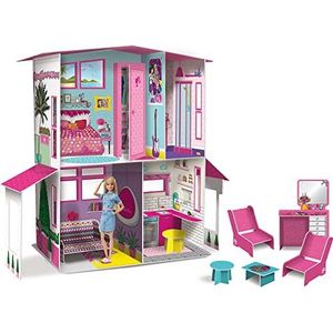 Lisciani Barbie Droomvilla - Set: 14 Delig - Afmetingen: 67 x 22 x 73 cm - Aanbevolen leeftijd: vanaf 4 jaar