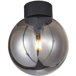 BRILLIANT lamp Astro plafondlamp 25 cm zwart/rookglas | 1x A60, E27, 60W, geschikt voor standaardlampen (niet inbegrepen) | Schaal A ++ tot E | Geschikt voor LED-lampen