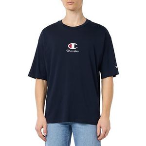 Champion Legacy Icons Plus - S/S Crewneck T-shirt, marineblauw, XXL heren SS24, Navy Blauw, XXL