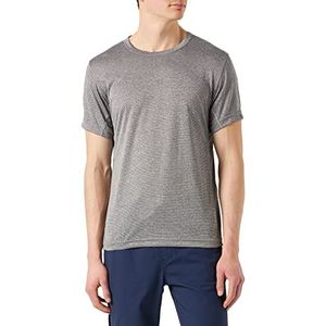 Champion Athletic C-Sport Quick Dry Micromesh Metallic C-logo S/S T-shirt heren, zwart gemêleerd., S