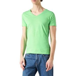 Urban Classics Neon T-shirt met V-hals voor heren. - groen - X-Small