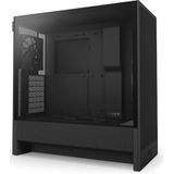NZXT H5 Flow - Compact ATX Mid-Tower PC Gaming Case - Hoge Luchtstroom - 2 x 120mm Ventilatoren Inbegrepen - 360mm Voorkant & 240mm Bovenkant Radiator Ondersteuning - Gehard Glas - Zwart