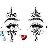 Leg Avenue Carnaval Harlequin face jewels sticker, Onesize (Multicolor)