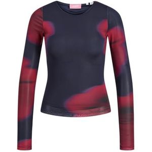 JACK & JONES Jxmelia Ls Mesh Top WVN Sn, Maritieme blauw., XL