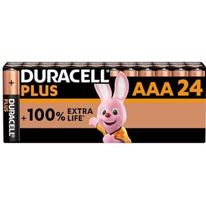 Duracell Plus AAA-alkalinebatterijen - 24 stuks