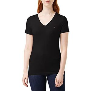 Tommy Jeans S/S gebreide tops voor dames, Zwart (zwart), XXS