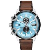 Diesel heren chronograaf quartzhorloge met leren band DZ4656