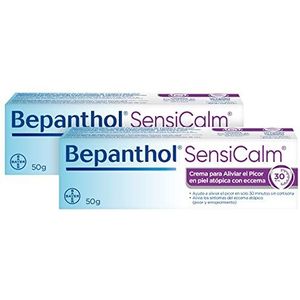 Bepanthol SensiCalm voor verlichting van jeuk en lassen, slechts 30 minuten, zonder cortison, besparingsformaat 2 x 50 g