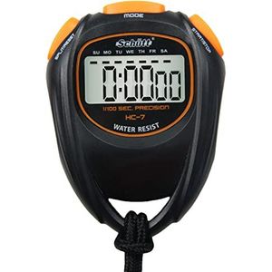 Schütt Stopwatch HC-7 Digitale stopwatch met groot display, goed drukpunt, hobby, sport, vrije tijd, spatwaterdicht, geschikt voor kinderen