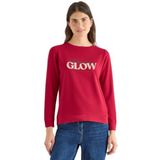 CECIL Shirt met tekst Beaujolais rood L