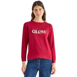 CECIL Shirt met tekst Beaujolais rood L