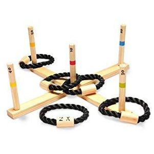 BS Toys Ringwerpen Werpspel - Buitenspeelgoed vanaf 6 Jaar - Ring Gooien - 5 Ringen - 50x50x10 cm