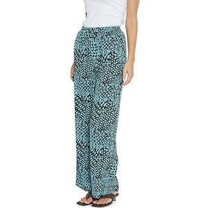 Desires Enur broek met hoge taille en wijde pijpen, Crystal Teal Print, 32