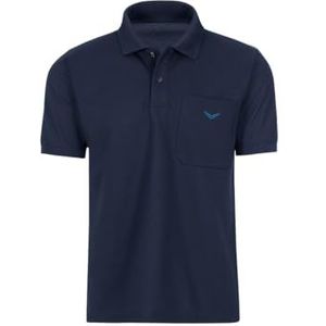 Trigema - Poloshirt - Navy - Katoen - Met Borstzak