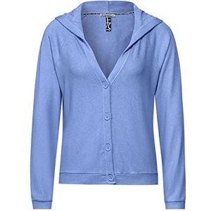 Street One Dames 317050 gebreide jas, Shiny Blue Melange, 34
