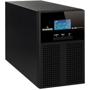 Tecnoware Power Systems Evo DSP Plus 1.200 omvormer, DSP on Line (VFI), efficiëntie 94%, ingang/uitgang 230/230Vac 50/60 Hz, volledige bescherming, IEC-uitgangsaansluitingen, 14,5 x 22 x 28,2 cm