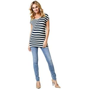 Noppies Dames Tee Ss Pearle Yd Zwangerschaps-T-shirt, jurk, blauwtinten, XS