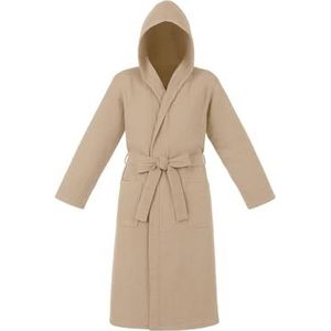KASANOVA Badjas met capuchon, katoen, maat L/XL, taupe spa