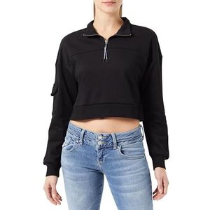 libbi Dames Sweat Troyer 23930108, zwart, S, zwart, S