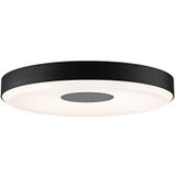 Paulmann 79778 LED-plafondlamp Smart Home Zigbee Puric Pane Effect 400 mm 200/1900 lm 230 V 16/1,5 W dimbaar plafondlamp zwart, grijs 2700 K