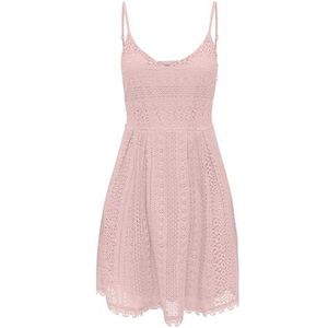 ONLY Dames Onlhelena Lace S/L Short Dress Noos WVN zomerjurk, roze, 38