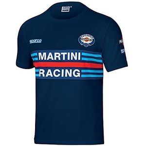 Sparco T-shirt Martini-R maat L, Blauw, 42/50 EU