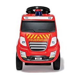 Ferbedo Brandweer glijbaan (met claxon, nieuw design, sirene, blauw licht, brandweerauto, fluisterbanden, ergonomische knieopening) 171125, rood, 590 x 300 x 440 mm