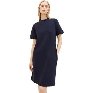 TOM KLEERMAKER basic damesjurk met opstaande kraag en zakken