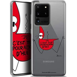 Caseink Beschermhoes voor Samsung Galaxy S20 Ultra (6,9 inch), officieel gelicentieerd product voor verzamelaars, Les Shadoks® Design C'est tout - zacht - ultradun