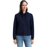 TOM TAILOR - Sweatshirt - Blauw - Effen - Lange Mouw