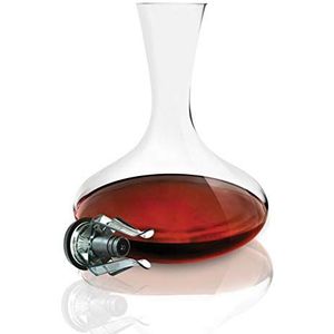 Le Creuset Vitesse wijnbeluchter en decanteerkaraf voor wijnfontein, loodvrij kristalglas voor drupvrij schenken, model WA-142, 59149010005401