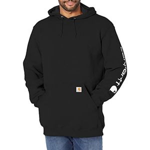 Carhartt heren sweatshirt met capuchon, middelzwaar, lange mouwen, met logo, K288,zwart,L