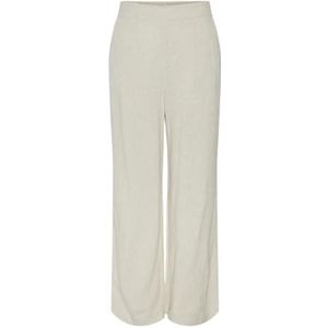 PIECES Pcvinsty Hw Linen Pant Noos Bc linnen broek voor dames, havermout, (M) W x 32L