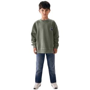 LTB Jeans Sweatshirts voor jongens Tayege Regular Casual pullover lange mouwen met ronde hals om over te trekken, van 100% katoen in grijs - maat 140 cm, Forest Fog 14023, 140 cm