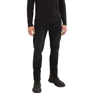 TOM TAILOR Josh Regular Slim Jeans voor heren, 10250 - Gebruikte Dark Stone Black Denim, 36W x 30L