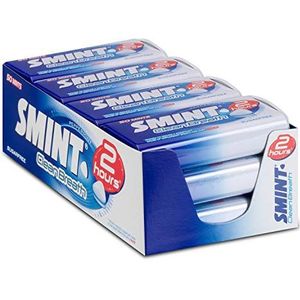 SMINT 2H Clean Breath Peppermint – 12 blikjes met 50 krachtige pepermuntjes, suikervrije tandverzorging voor meer dan 2 uur