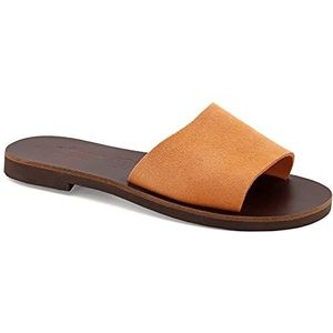 lichtbruin 38 Emmanuela Antieke Griekse handgemaakte lederen sandalen met enkelriemen, sandalen met flotscuts en verstelbare gesp, riem sandalen met open tenen