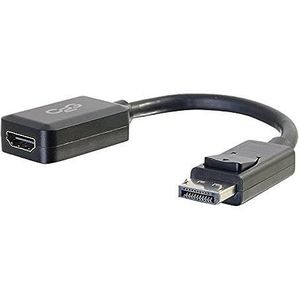 C2G DisplayPort-kabel, DisplayPort naar HDMI, stekker op bus, zwart, 8 inch, Cables to Go 54322