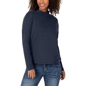Timezone Essential Longlseeve T-shirt voor dames, blauw (dark blue melange), XS