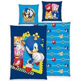 Herding - Sonic - Dekbedovertrek - Meerkleurig - 135 x 200 cm - Kussensloop 80 x 80 cm - Ritssluiting